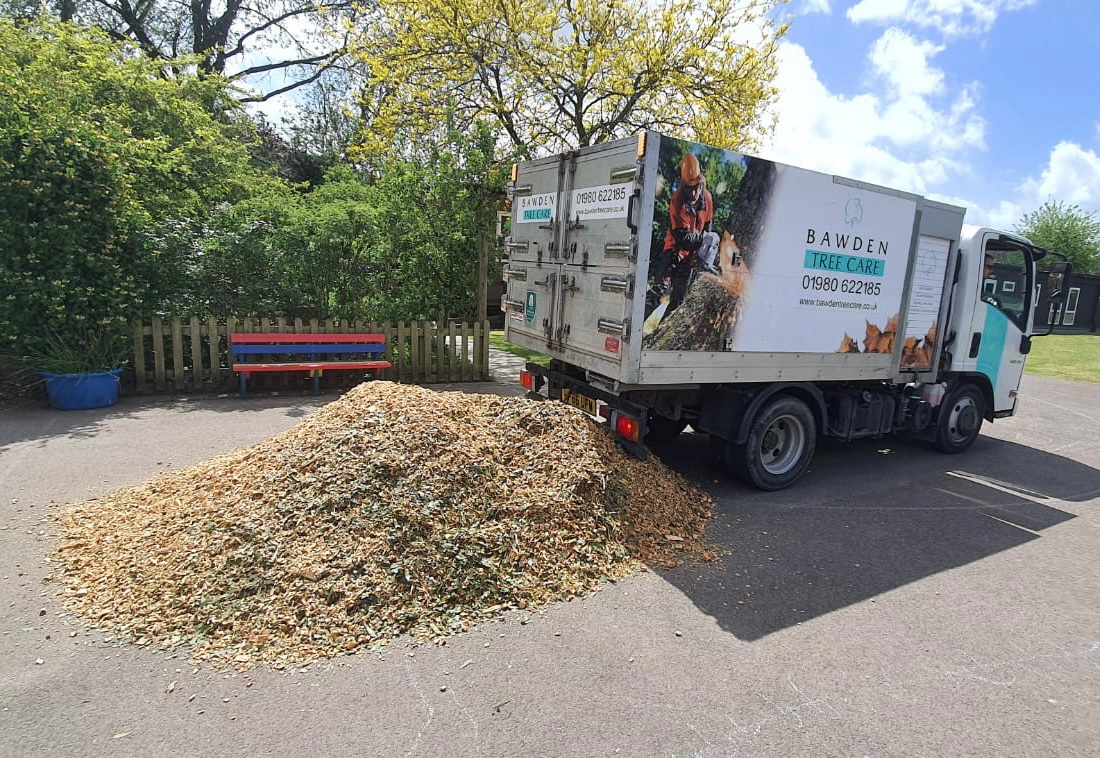Bawden Tree Care Delivering Wood Chip