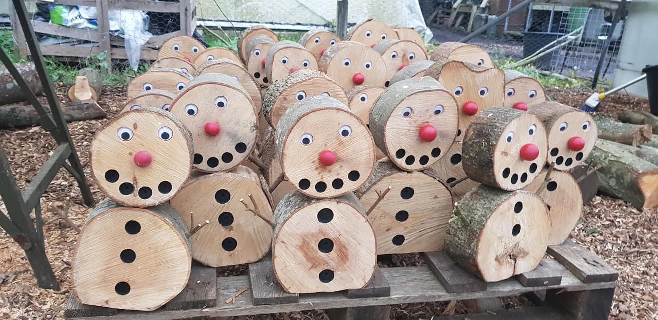 Timber Snowman Decorations